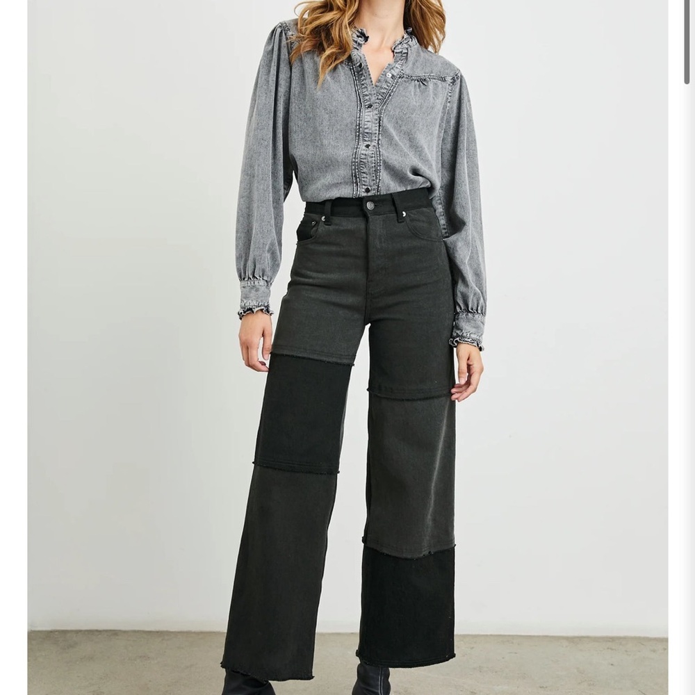 Rails Black and Gray Flare Jeans